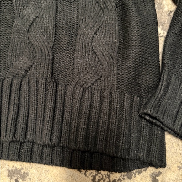 Calvin Klein Jeans Black Cable-Knit Crewneck Sweater - Picture 3 of 5